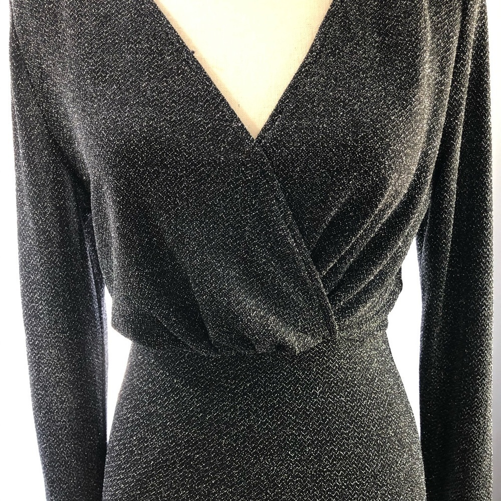 Noir by YDE sparkly LBD SZ M midi/mini black
